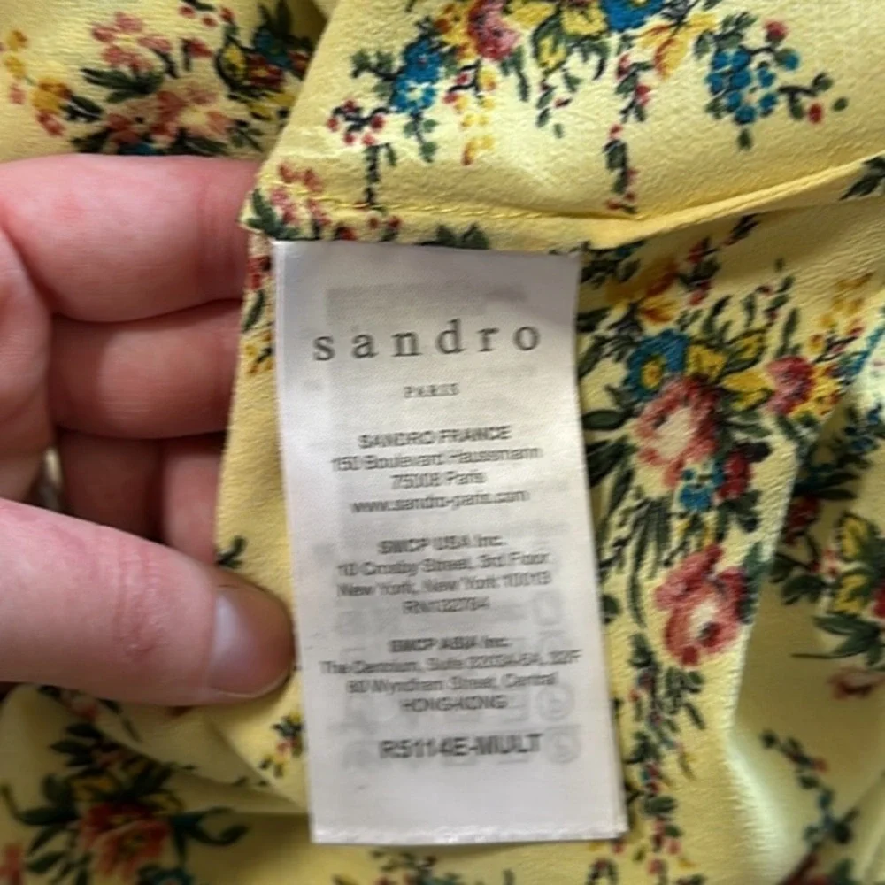 Sandro Paris Floral Print Midi Dress - Picture 7 of 7